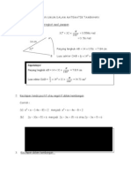 Kesilapan Umum Dalam Matematik Tambahan