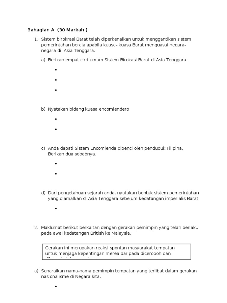 Sistem Birokrasi Barat Telah Diperkenalkan Untuk Menggantikan Sistem Pemerintahan Beraja Apabila Kuasa