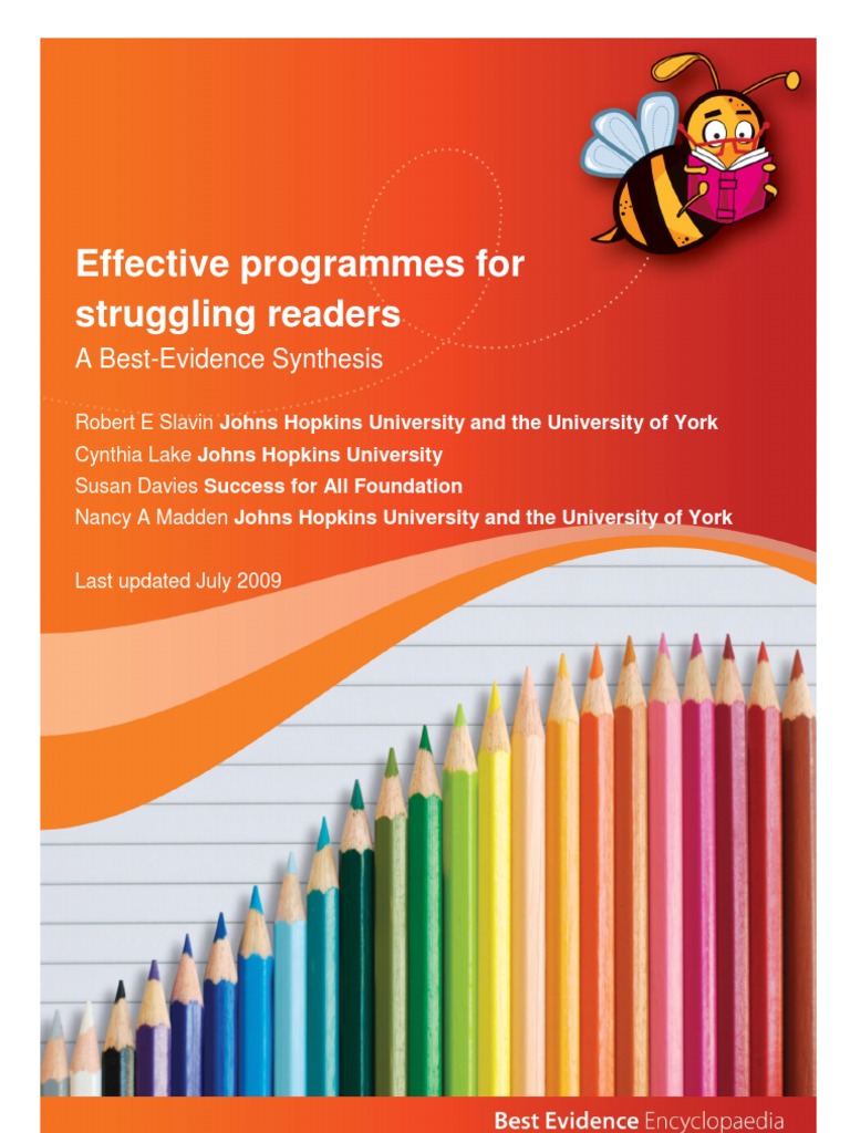 Struggling Readers Educator Summary | Phonics | Reading (Process)