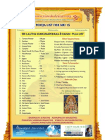 Lalitha Kumkumarchana and Homam Puja List For Nri