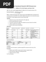 Laboratory Experiments Manual