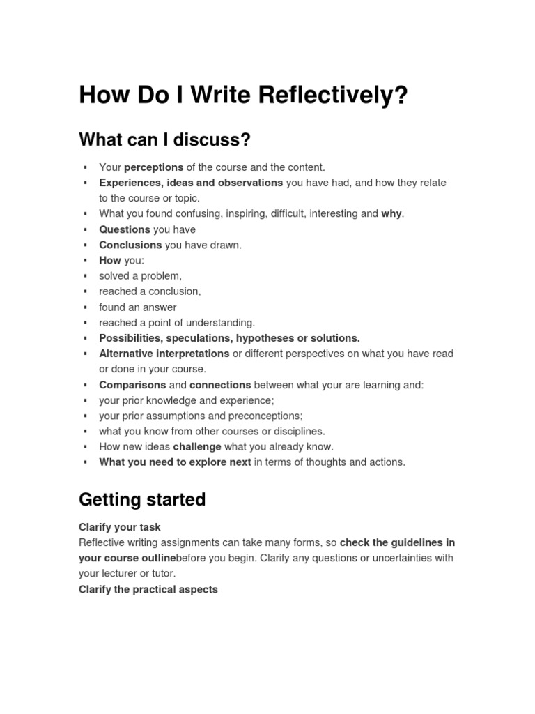 Guide to Reflective Writing Techniques | PDF | Emergence | Epistemology