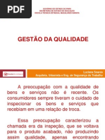 DISCIPLINA GESTÃO DA QUALIDADE