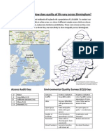 How Does Quality of Life Vary Across Birmingham? (ALEVEL GEOGRAPPHY RESEARCH PROJECTS)