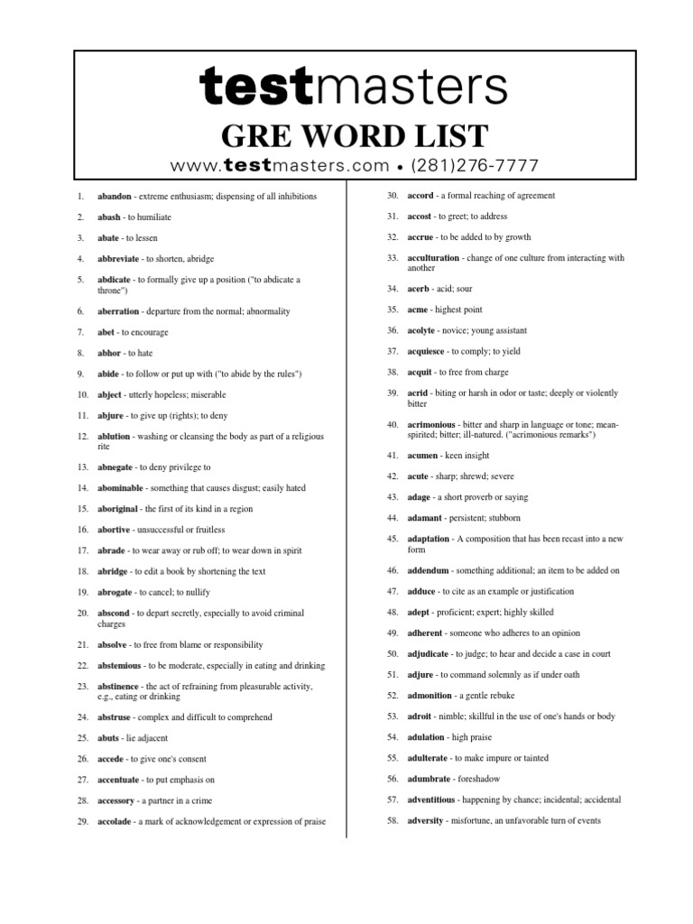 gre essay words