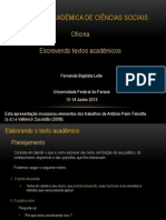 (Versão de Apresentação) Oficina, VIII Sacs. Escrita Acadêmica. Parte 2