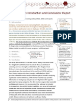 Example of An Introduction and Conclusion - Report