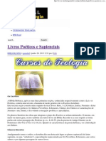 Livros Poéticos e Sapienciais - Portal Da Teologia PDF