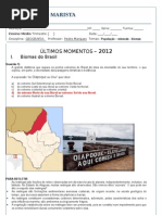 EXERCÍCIOS- População - minerais - biomas - RESPOSTAS