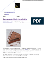 Instrumento Musicais Na Bíblia - Portal Da Teologia PDF