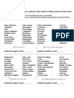 Smalley-trent Personality Inventory