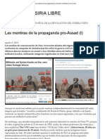 Las Mentiras de La Propaganda Pro-Assad (I) 