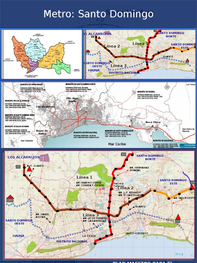 Mapa y Rutas del Metro Santo Domingo | PDF | La expansión urbana ...