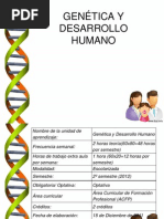 Genetica y Desarrollo Humano