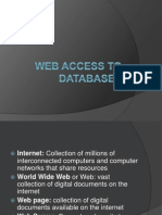 Web Access To Databases