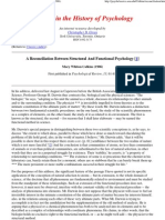 A Reconciliation Between Structural and Functional Psychology - Calkins (1906)