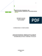 Trabalho de Refrigeração - CONDENSADORES E COMPRESSORES