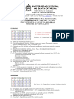 Síntese Calendário 2013 - Procedimentos Acadêmicos