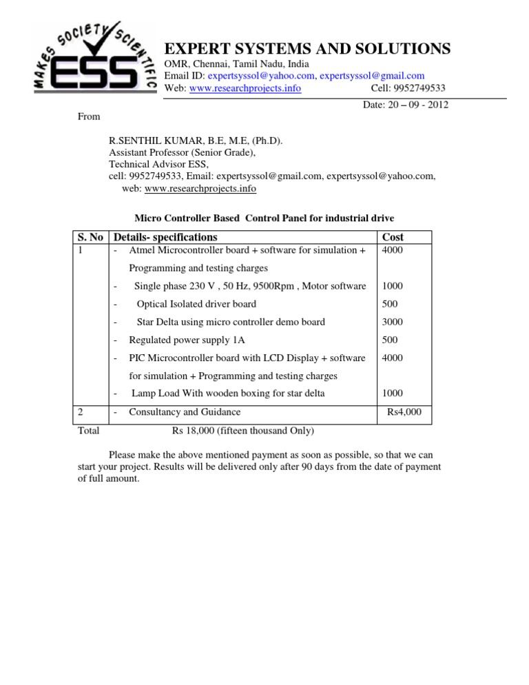 Microcontroller Control Panel Solutions | PDF | Microcontroller ...