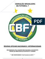 Regras Oficiais CBF7 2013