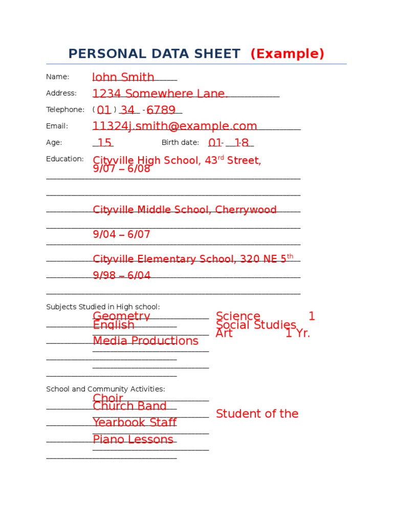 personal-data-sheet-example