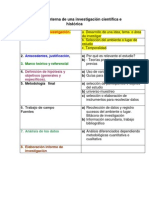 Estructura interna de una investigación científica e histórica