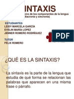 Diapositivas de La Sintaxis 2