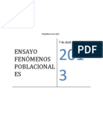 Ensayo Fenómenos Poblacionales