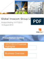 Global Invacom Group Corporate Presentation 1H FY2013