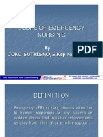 Scope of Emergency Nursing