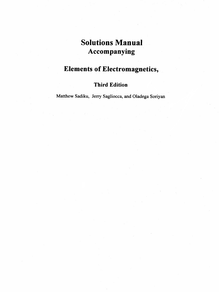 ELEMENTS OF ELECTROMAGNETICS SADIKU 3RD EDITION SOLUTION MANUAL PDF visual data 7