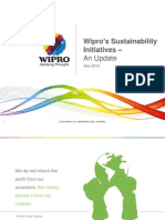 Wipro's Sustainability Initiatives - An Update Dec-2012