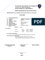 Syllabus Quimica Organica II 2013-i