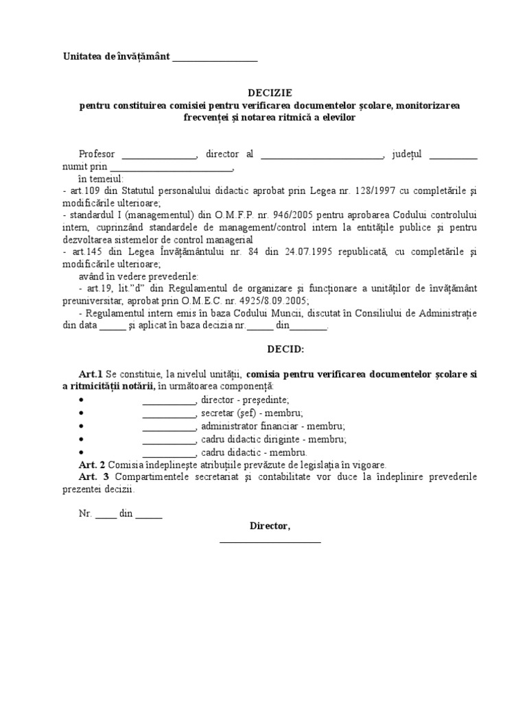 6731 modele de decizii pdf