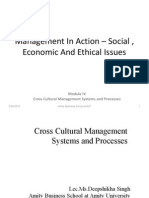 Cross Cultural Management Systems and Practices
