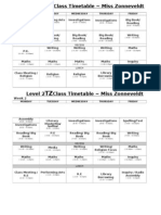 Level 2 TZ Class Timetable Miss Zonneveldt: Week 1