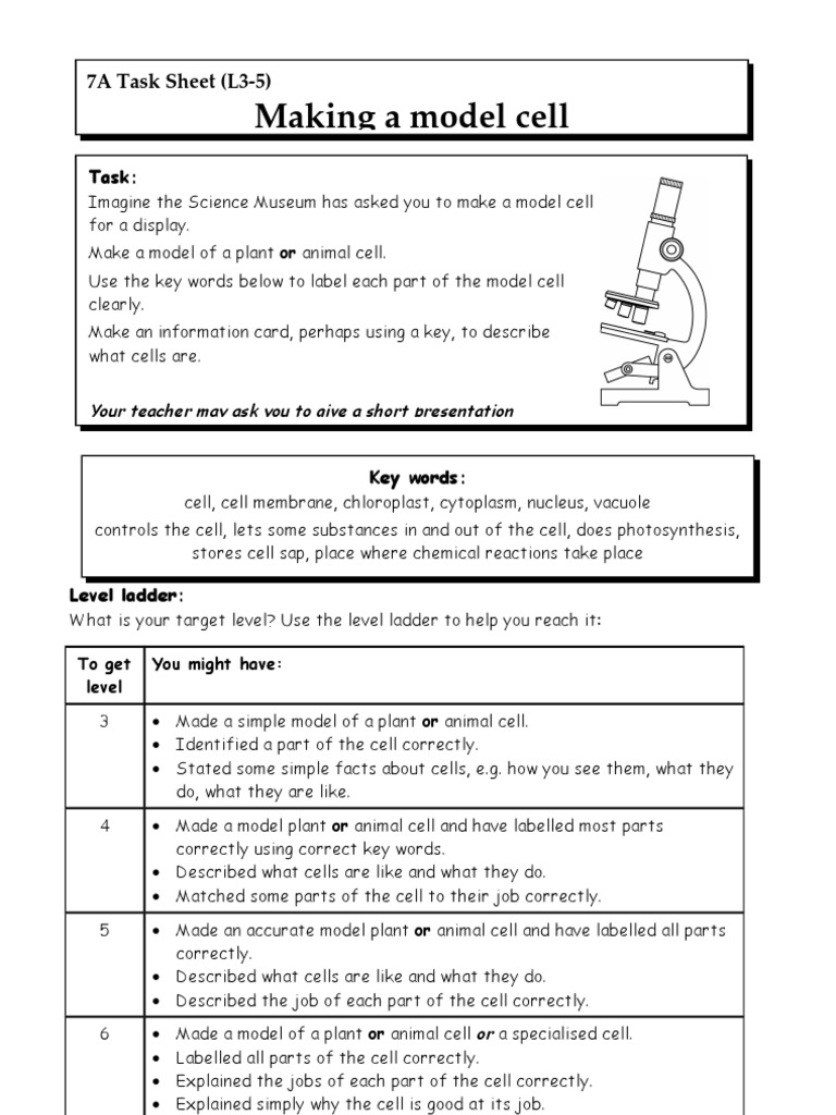 7A-3 - Cells - 3-5 Year 8 Form 1 | PDF | Self-Improvement | Wellness