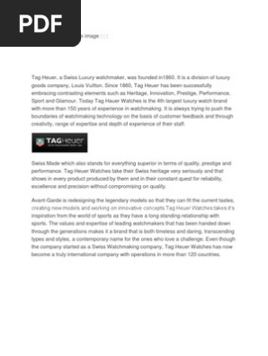 Tag Heuer - Performance Management