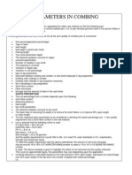 Process Parameters in Combing