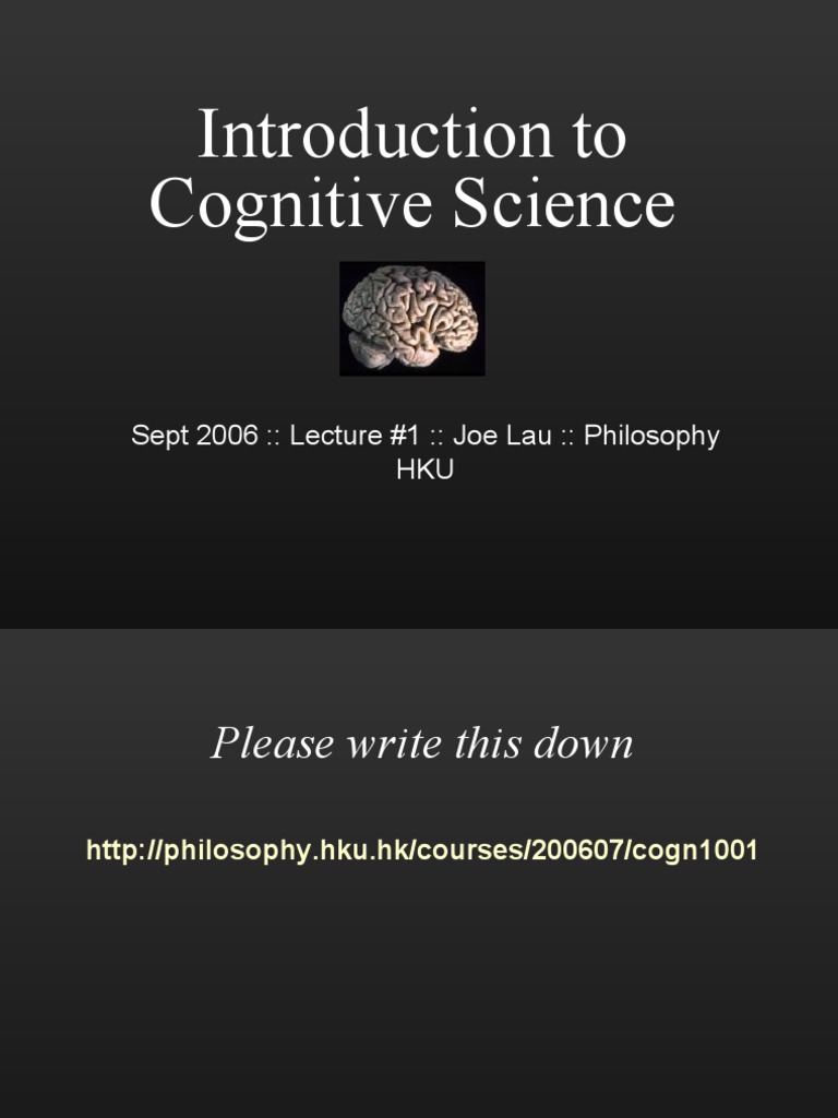 thesis in cognitive science