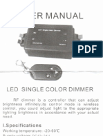 User Manual: Single Color Dimmer