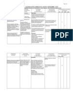 Planificación Curricular Agosto-Septiembre 2010