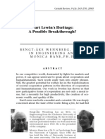 Kurt Lewin's Heritage: A Possible Breakthrough?: Bengt-Åke Wennberg, M.Sc. in Engineering and Monica Hane, PH.D