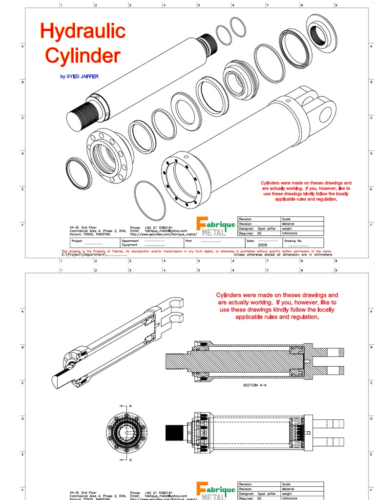 Hydraulic Cylinder by Syed Jaffer PDF PDF Cylinder (Engine) Machines
