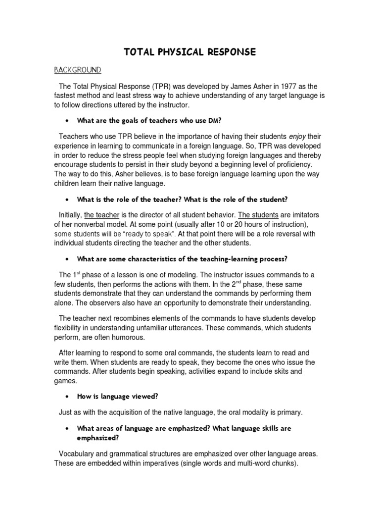 TPR Summary | PDF