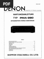 Download Denon PMA 280 by alexfordesign SN161907266 doc pdf