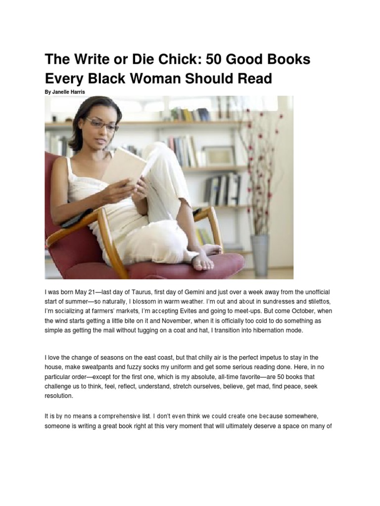 50 Must-Read Books for Black Women | PDF | English Language Literature ...
