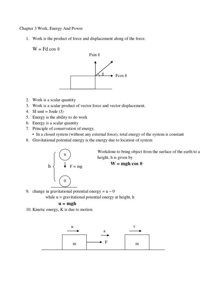 Work, Energy and Power | PDF