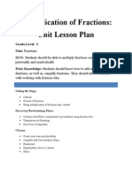 Multiplication of Fractions: Unit Lesson Plan