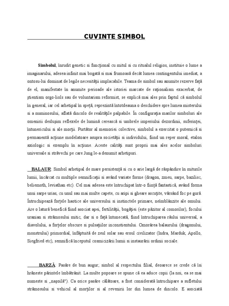 Cuvinte Simbol | PDF